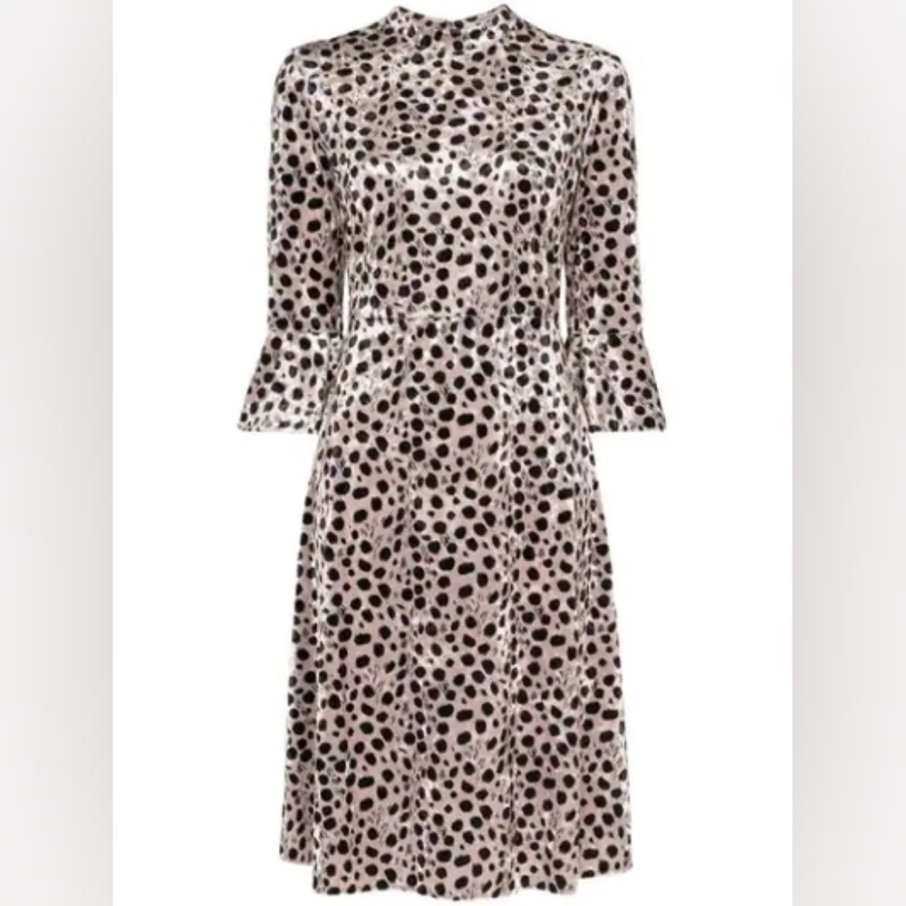 HVN Tender Loving Care Ashley Leopard Printed Velvet Mini Dress 2